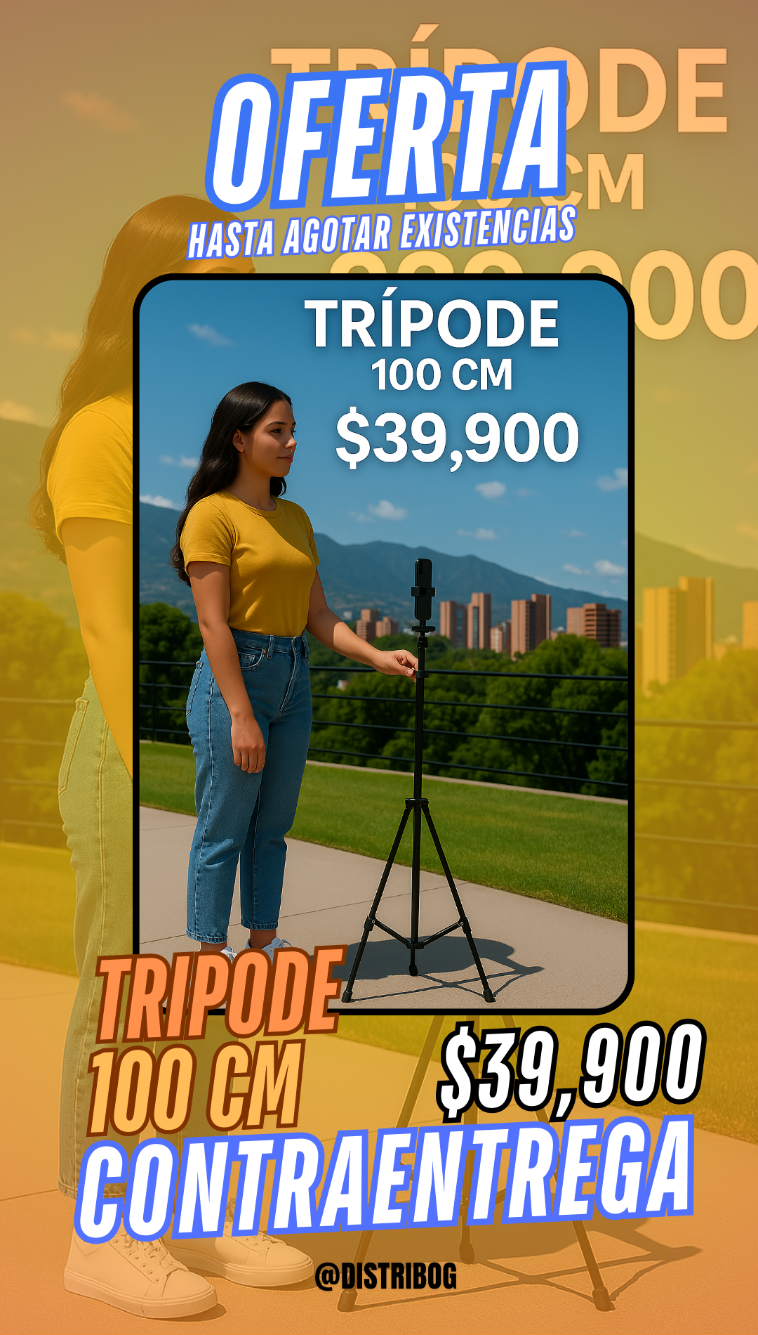 TRÍPODE 100 CENTIMETROS.
