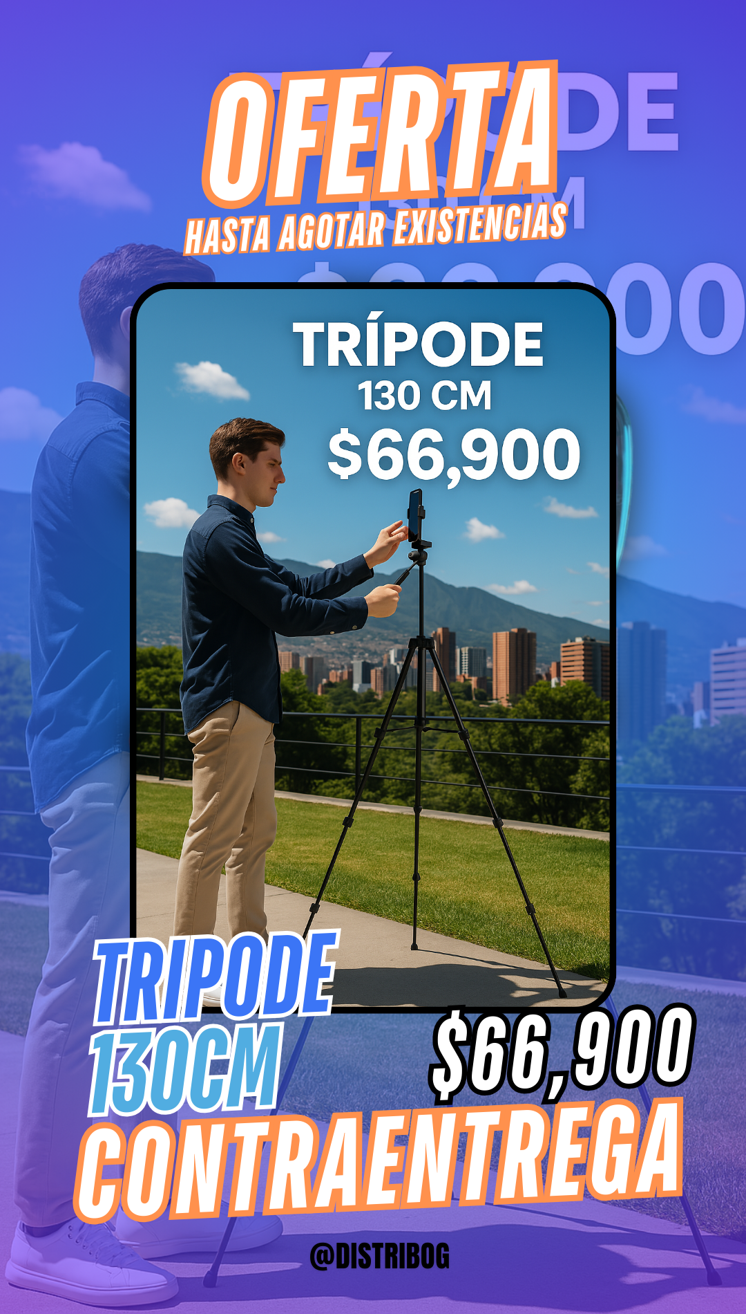 TRÍPODE 130 CENTIMETROS.