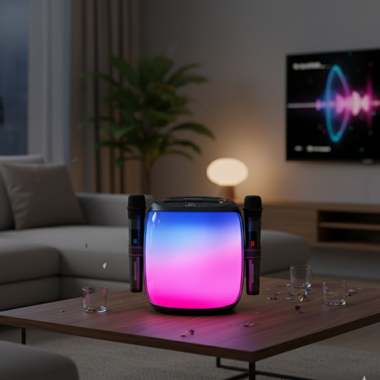 PARLANTE 100W y MICRÓFONOS