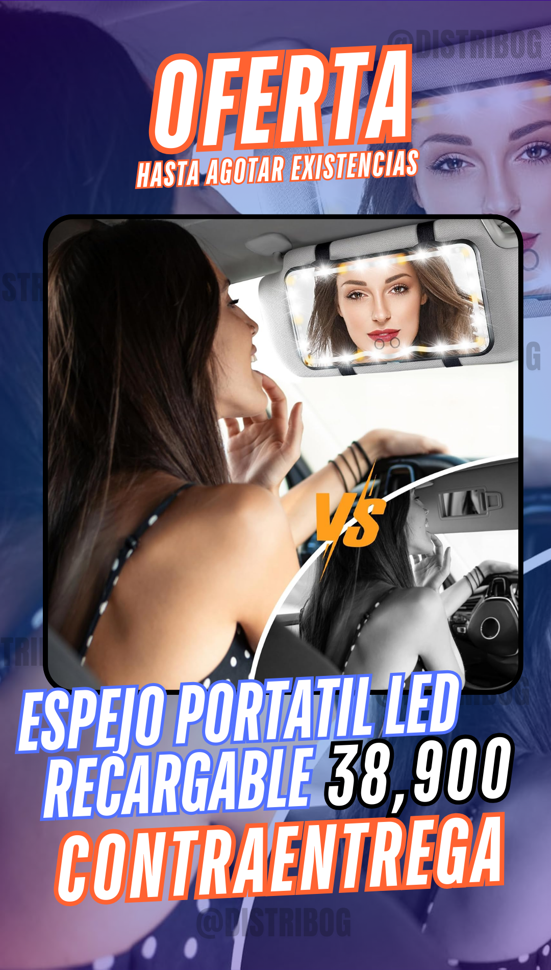 ESPEJO LED PARA CARRO